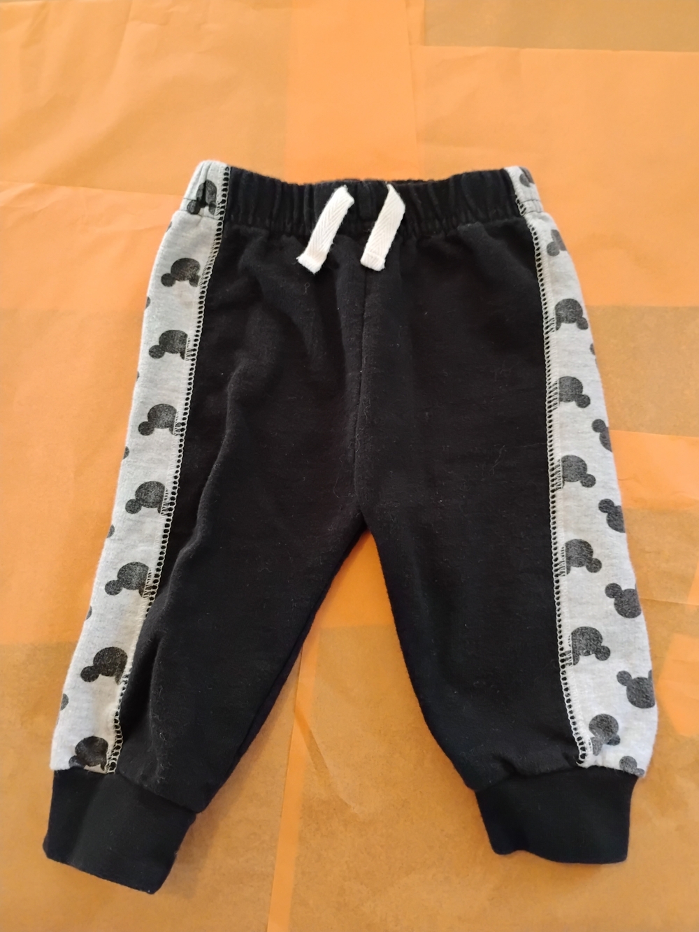 Disney Black Jogger Pants with Mickeys, Farm Sleeper And Collared Gingham Romper